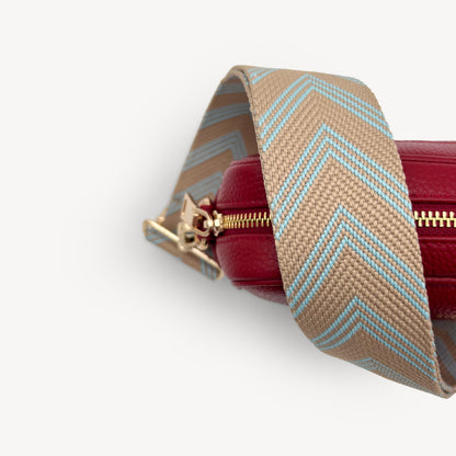 Pale Blue & Tan Arrow Strap