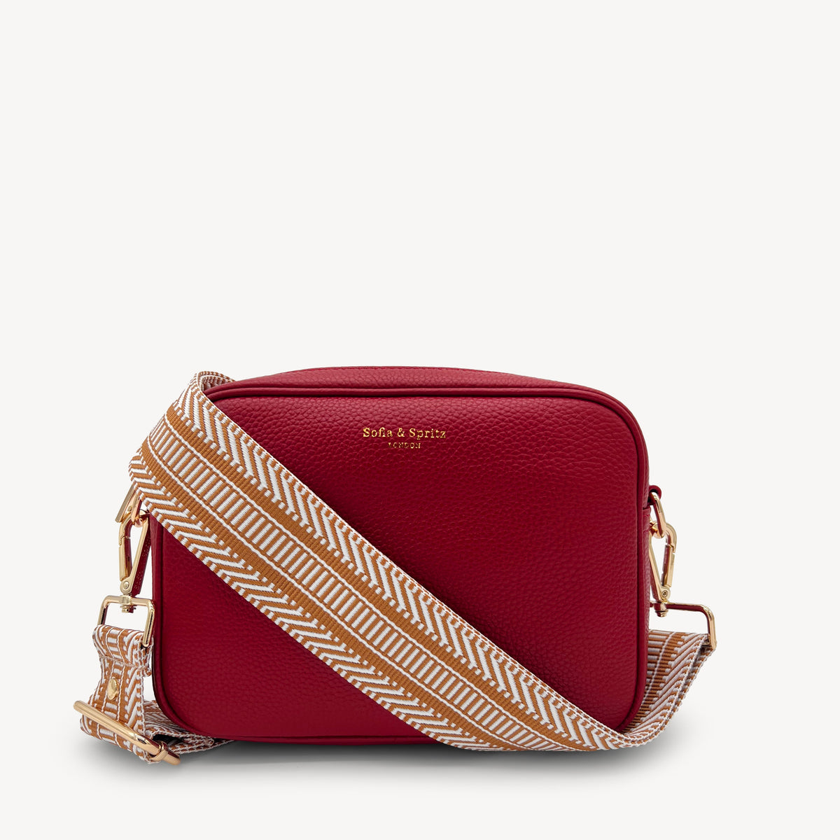 Tan & White Stripe Aztec Strap