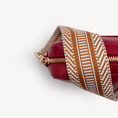 Tan & White Stripe Aztec Strap