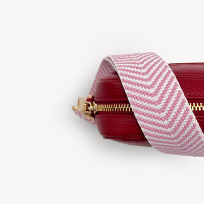 Pale Pink & White Chevron Strap