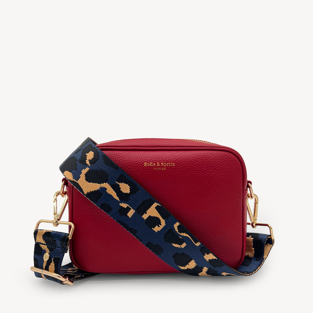 Navy & Gold Leopard Strap