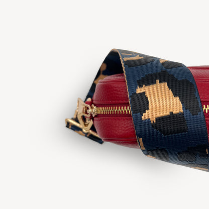 Navy & Gold Leopard Strap