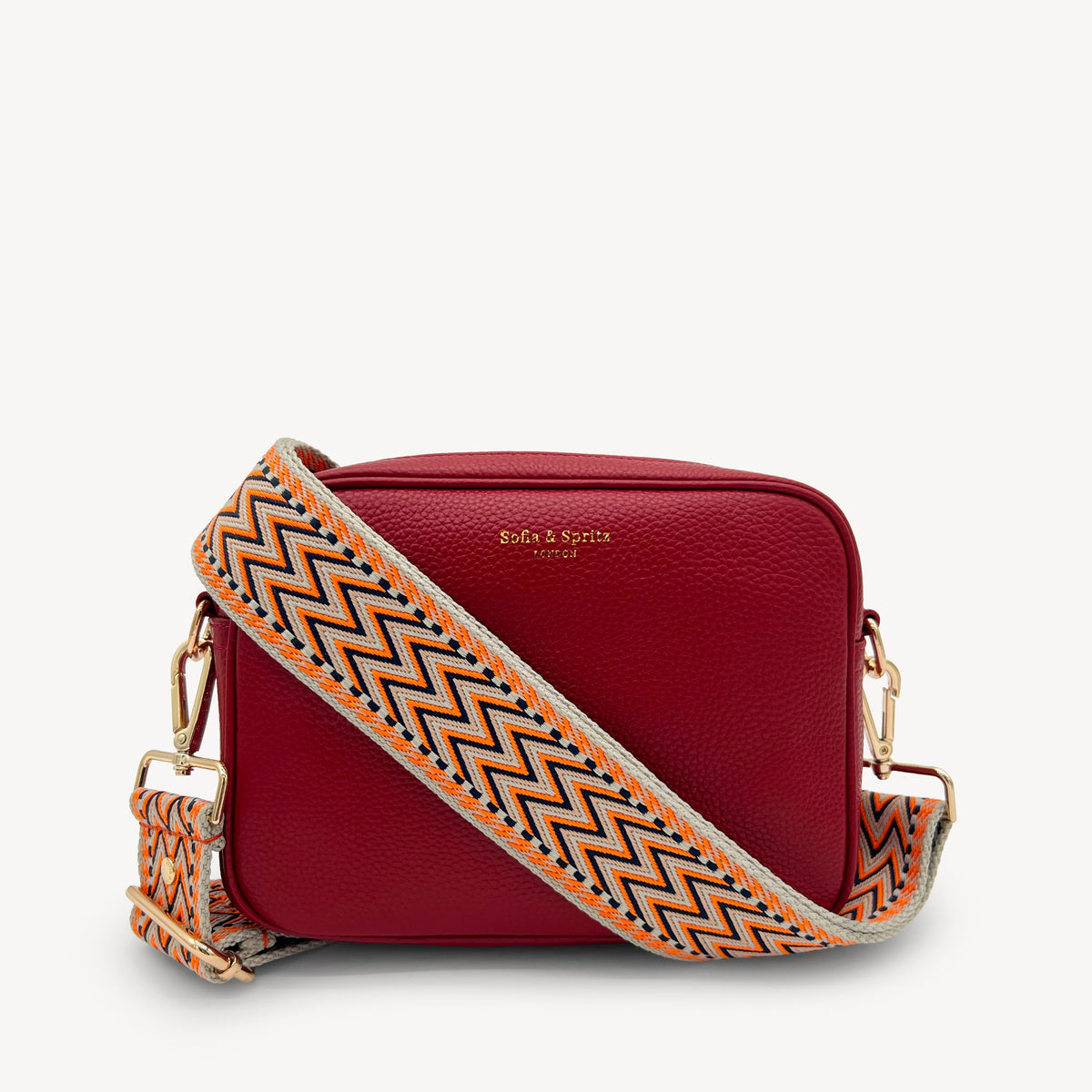 Orange, Black & Stone Aztec Strap
