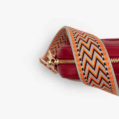 Orange, Black & Stone Aztec Strap