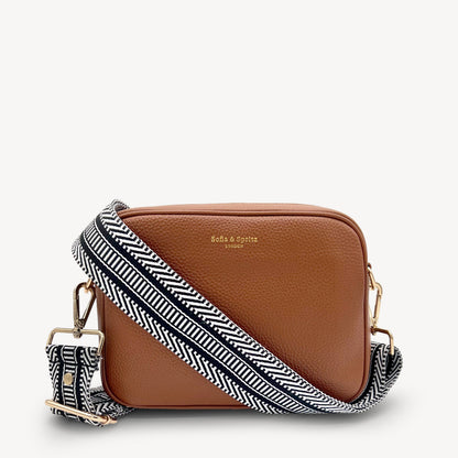 Black & White Stripe Aztec Strap