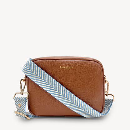 Sky Blue & White Chevron Strap