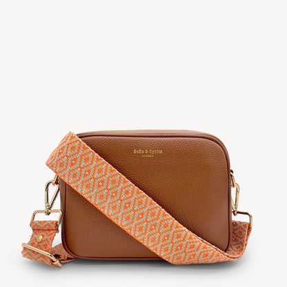 Orange & Stone Embroidered Strap