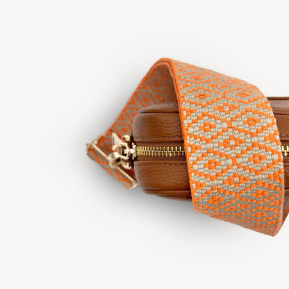 Orange & Stone Embroidered Strap