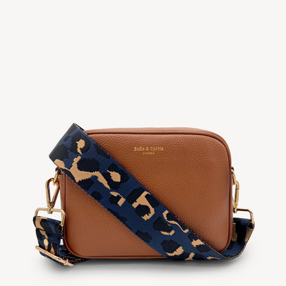 Navy & Gold Leopard Strap