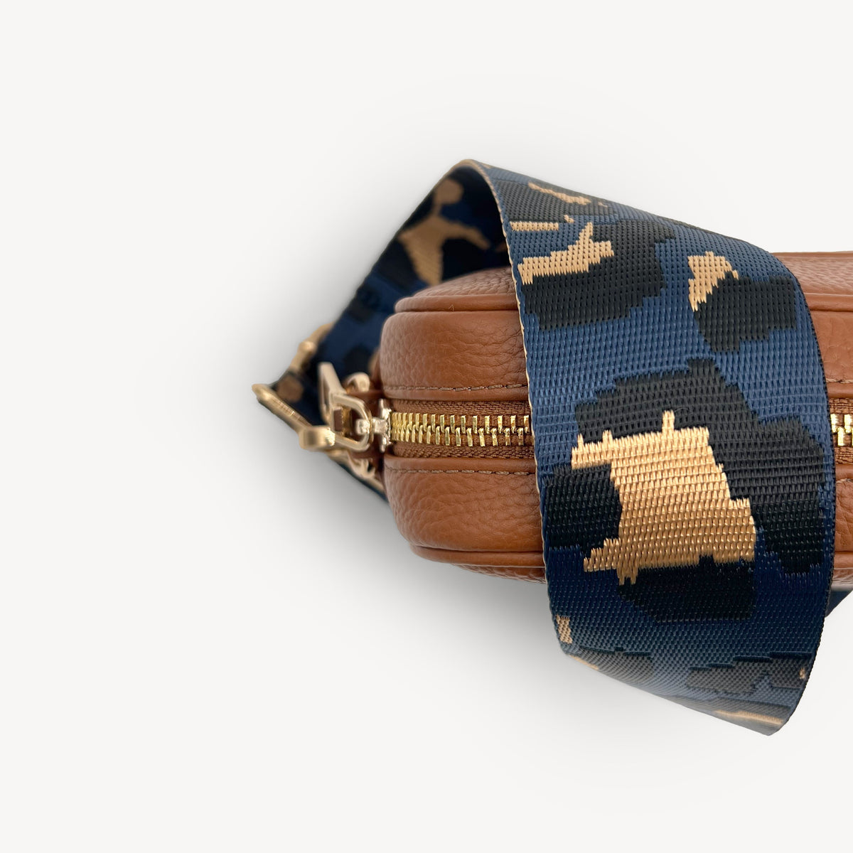 Navy & Gold Leopard Strap
