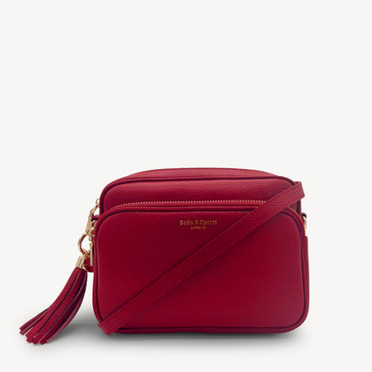Alba Crossbody Bag - Deep Cherry Red