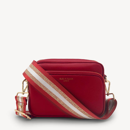 Alba Crossbody Bag - Deep Cherry Red