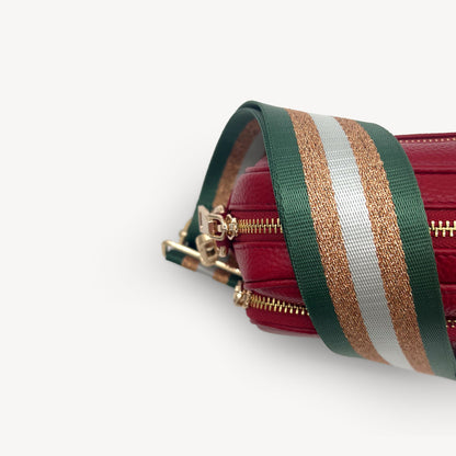 Green & Gold Glitter Stripe Strap