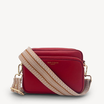 Tan & White Stripe Aztec Strap