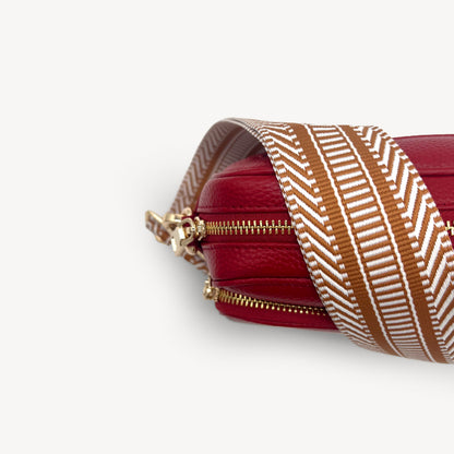 Tan & White Stripe Aztec Strap