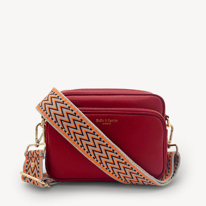 Orange, Black & Stone Aztec Strap