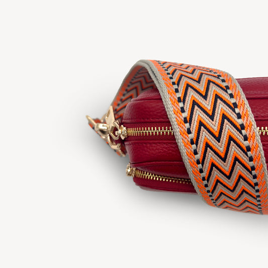 Orange, Black & Stone Aztec Strap