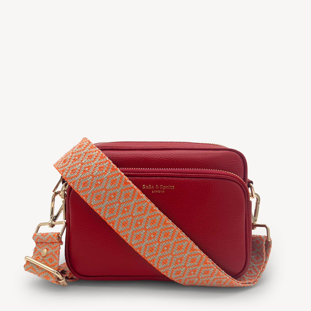 Orange & Stone Embroidered Strap
