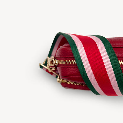 Red, Pink & Green Stripe Strap