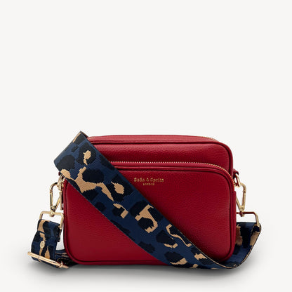 Navy & Gold Leopard Strap