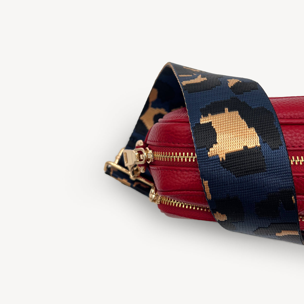 Navy & Gold Leopard Strap