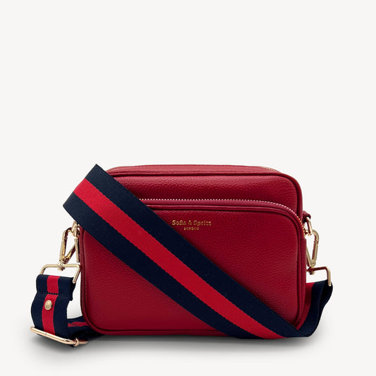 Navy & Red Stripe Strap