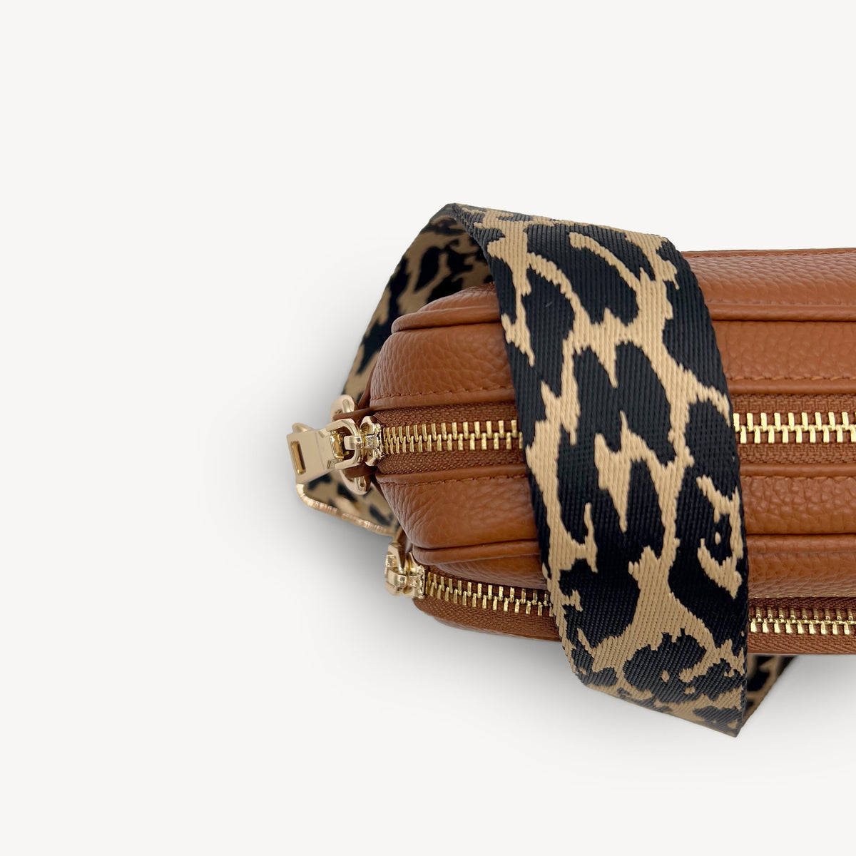 Black & Beige Leopard Strap