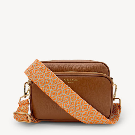 Orange & Stone Embroidered Strap