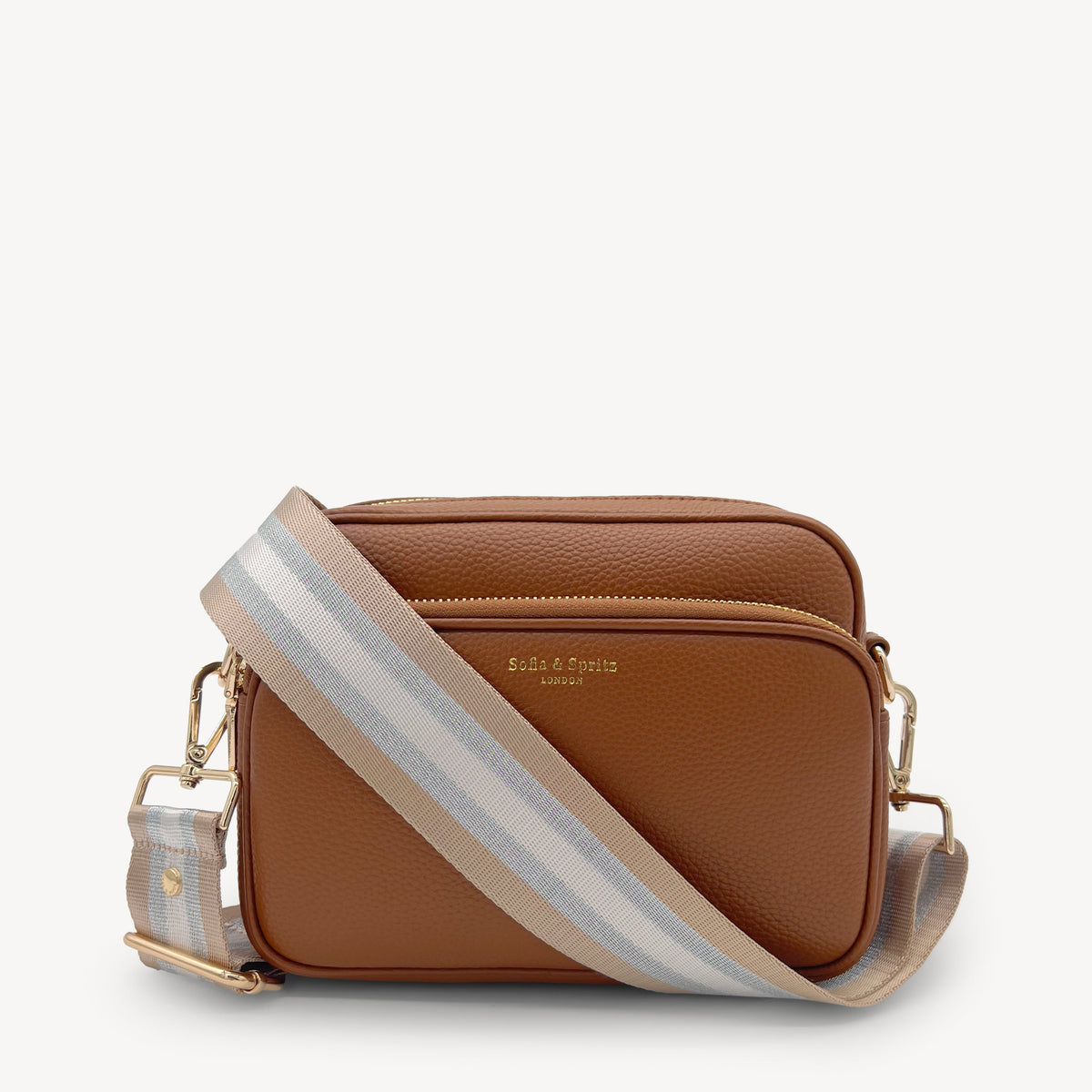 Champagne & Silver Stripe Strap