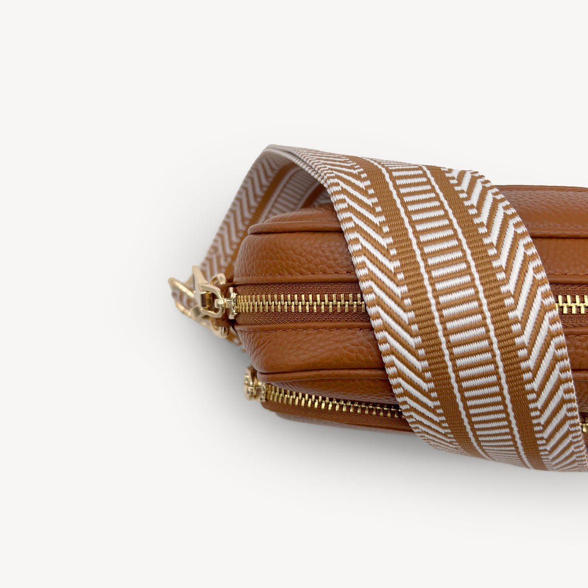 Tan & White Stripe Aztec Strap