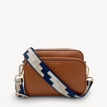 Navy, Stone & Tan Puzzle Strap