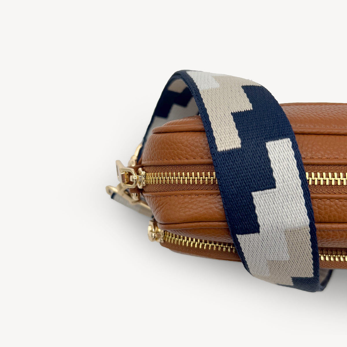 Navy, Stone & Tan Puzzle Strap