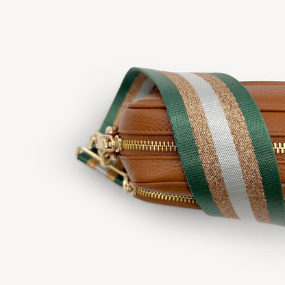 Green & Gold Glitter Stripe Strap