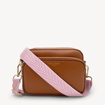 Pale Pink & White Chevron Strap