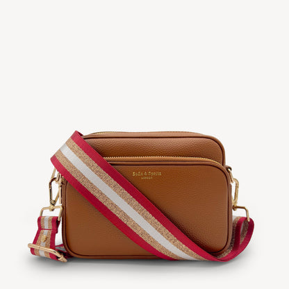 Red & Gold Glitter Stripe Strap