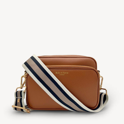 Black, Stone & Tan Stripe Strap