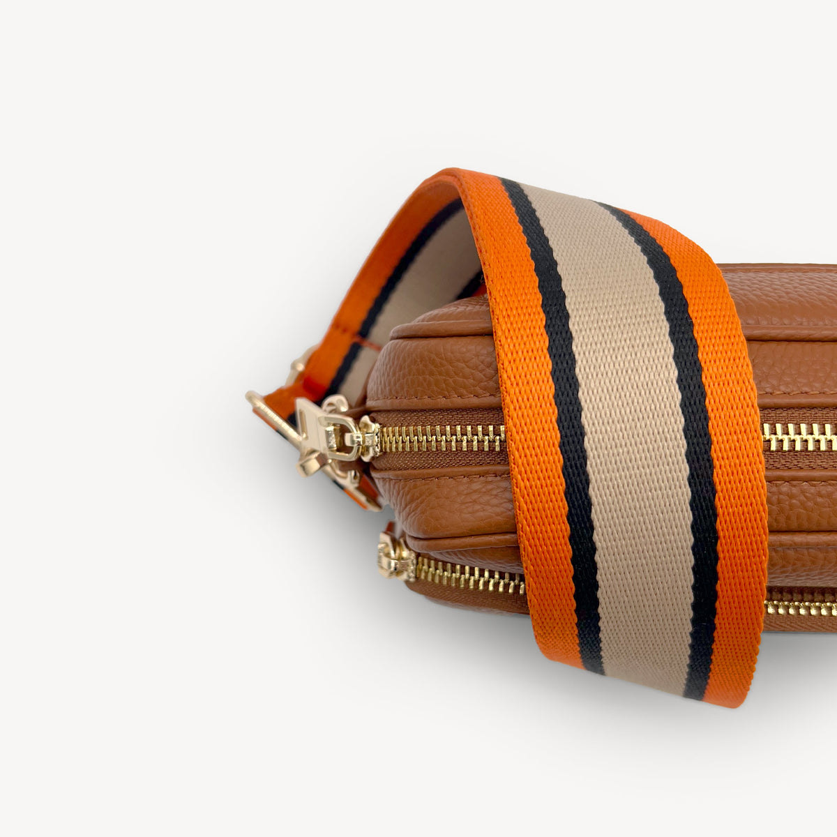 Orange, Tan & Black Stripe Strap