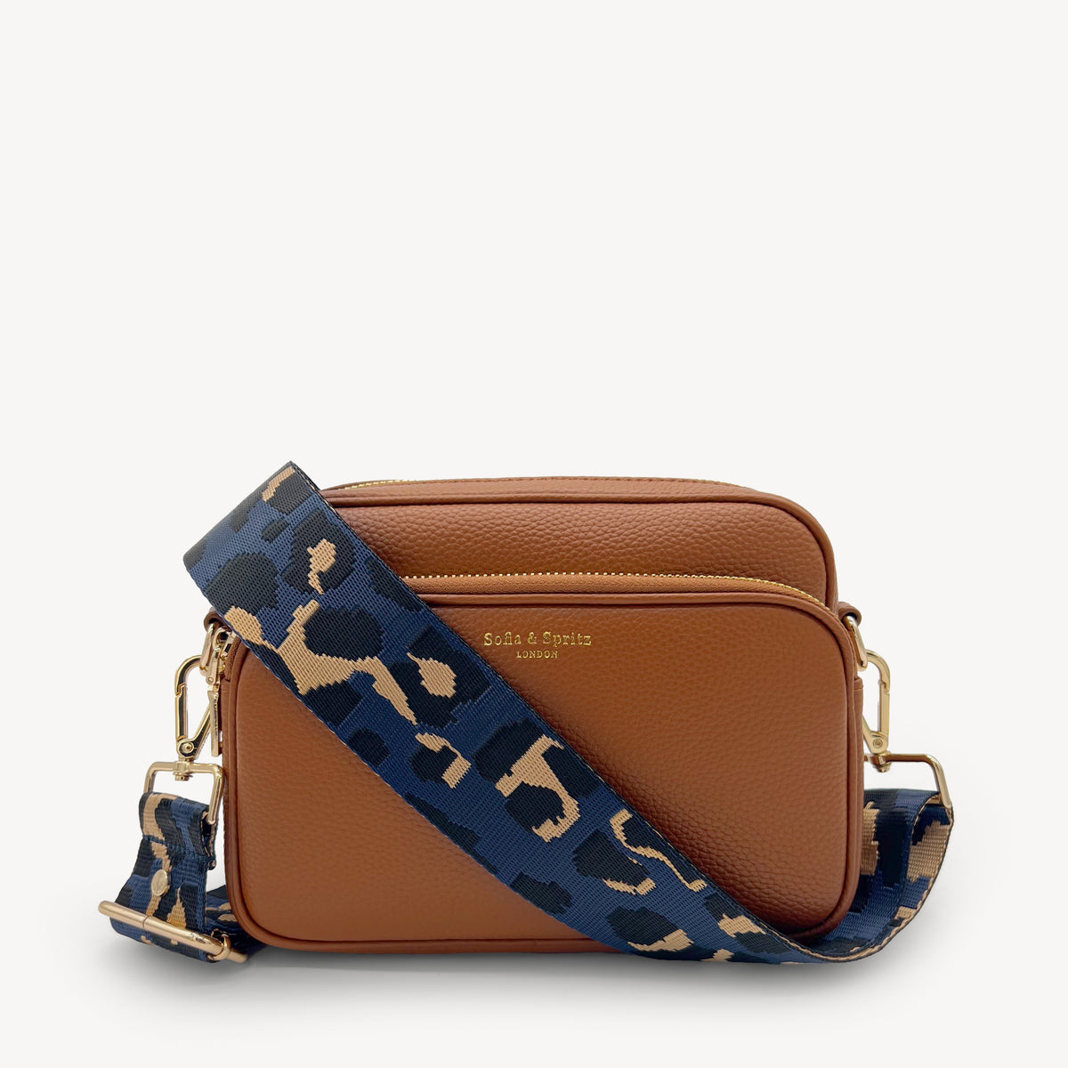 Navy & Gold Leopard Strap