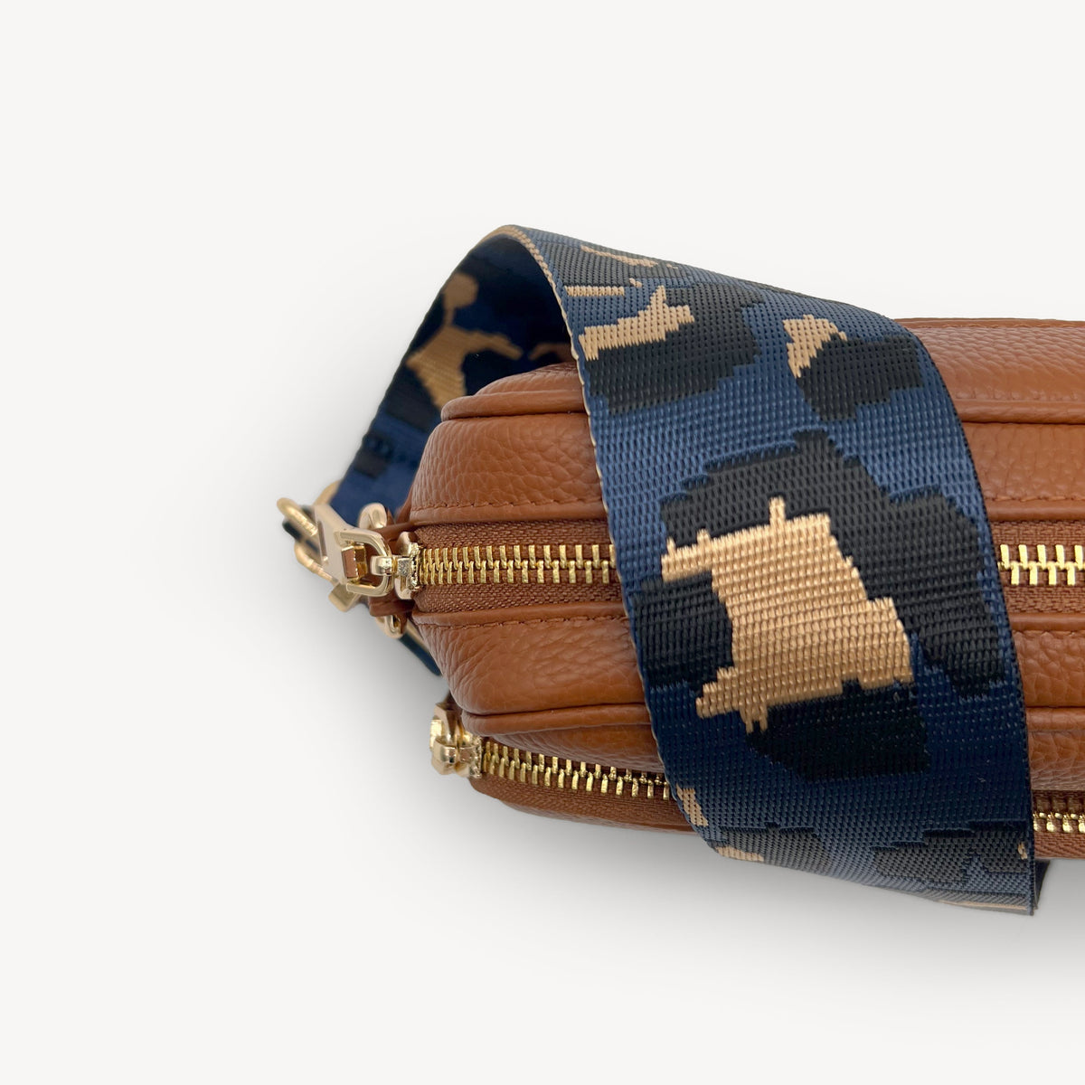 Navy & Gold Leopard Strap
