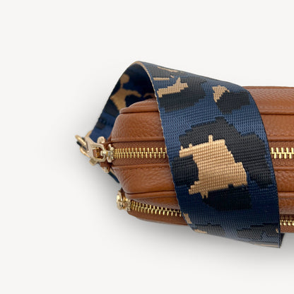 Navy & Gold Leopard Strap