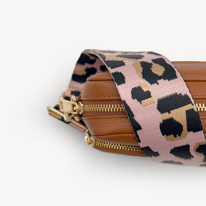 Pale Pink & Gold Leopard Strap