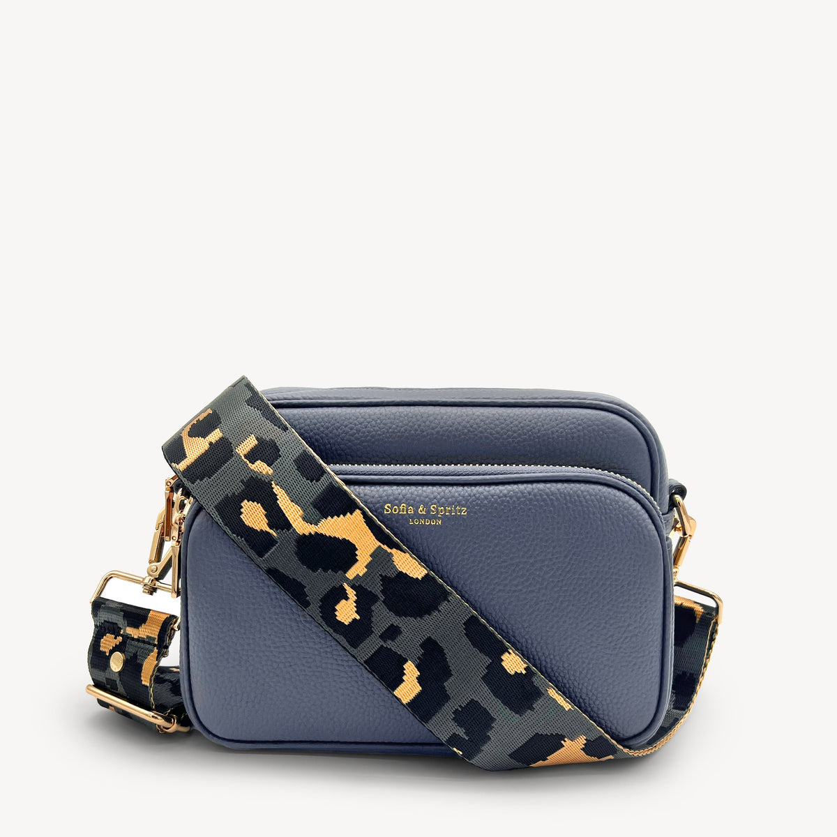 Grey & Gold Leopard Strap