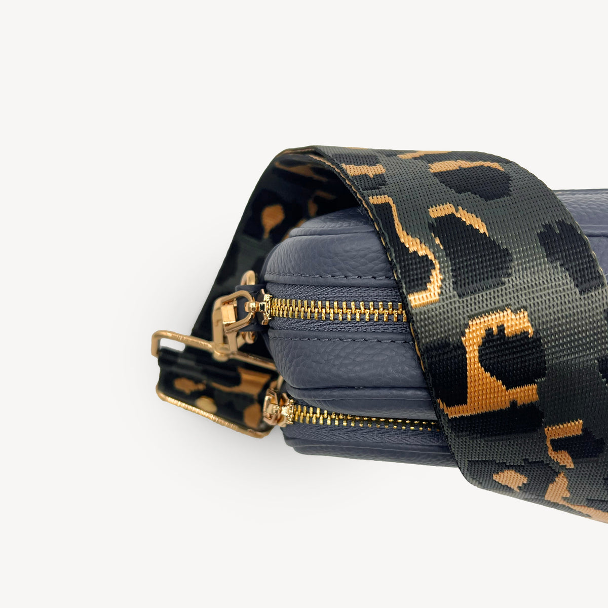 Grey & Gold Leopard Strap