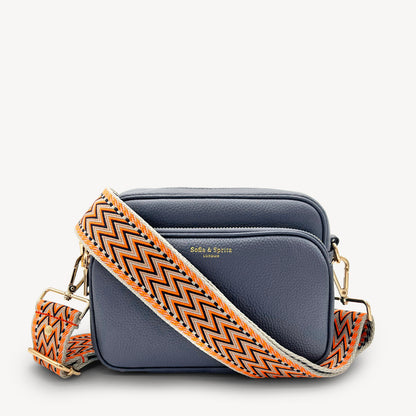 Orange, Black & Stone Aztec Strap