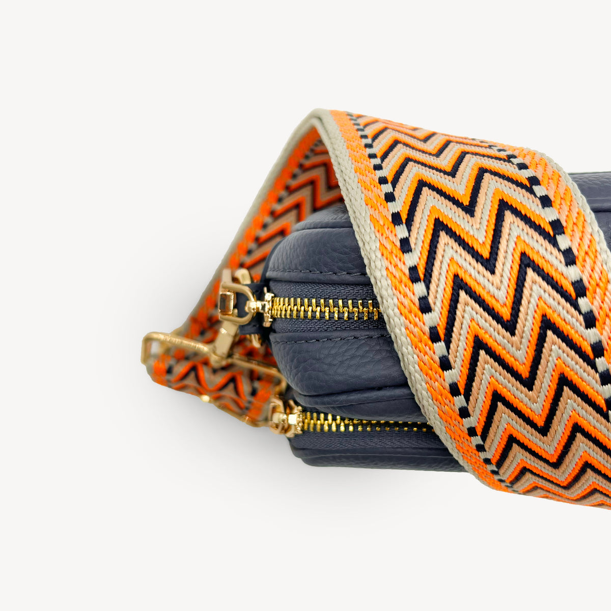 Orange, Black & Stone Aztec Strap