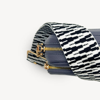 Black & White Zigzag Strap