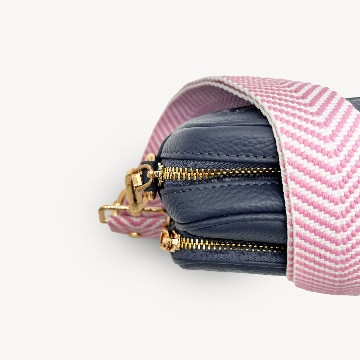Pale Pink & White Chevron Strap