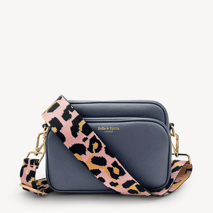 Pale Pink & Gold Leopard Strap