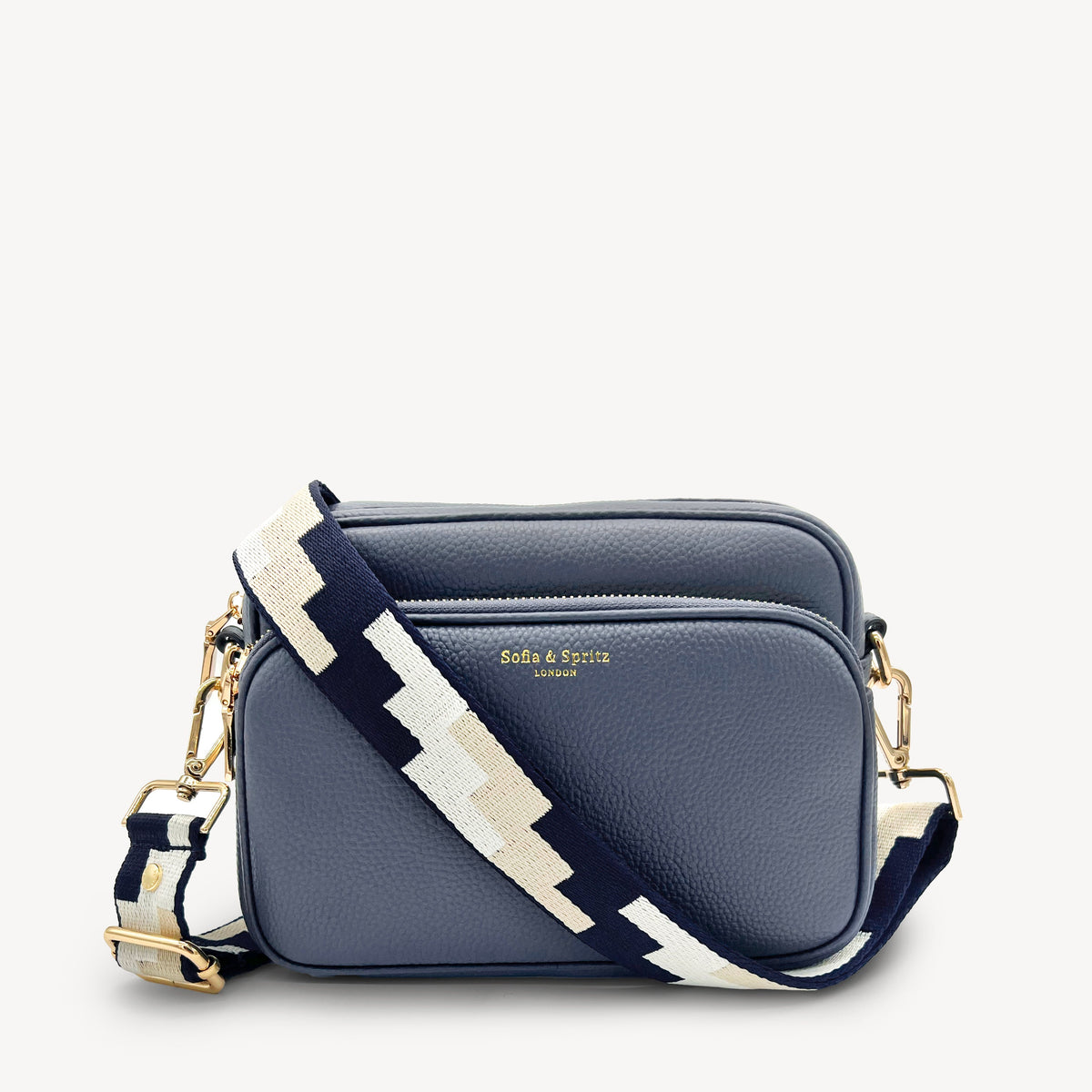 Navy, Stone & Tan Puzzle Strap