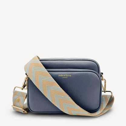 Pale Blue & Tan Arrow Strap